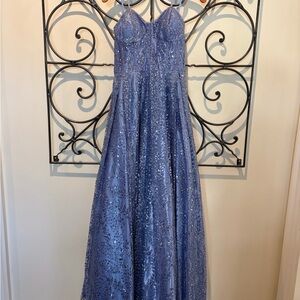 Blondie Nites Glittering Blue Formal Dress